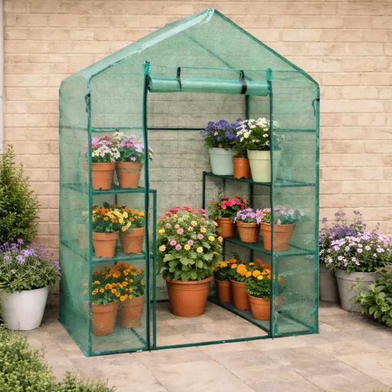 Serre de jardin avec étagères 143 x 73 x 195 cm* Outlet