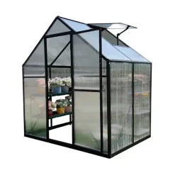 Serre de jardin en aluminium et polycarbonate 2,11 m² - 119x177x192cm -* Online