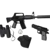 Set police enfant 5 accessoires mitraillette pistolet jumelles* Discount