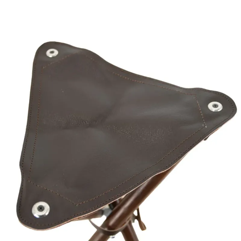 Siège de battue en frêne avec assise croute de cuir de buffle hauteur 80cm* New