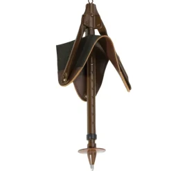 Siège de battue trépied réglable avec assise cuir brun*Akah Online