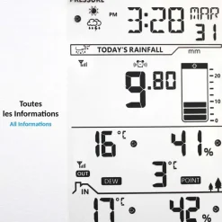 Station météo connectée avec pluviomètre - Affichage couleur et alertes météo* Hot