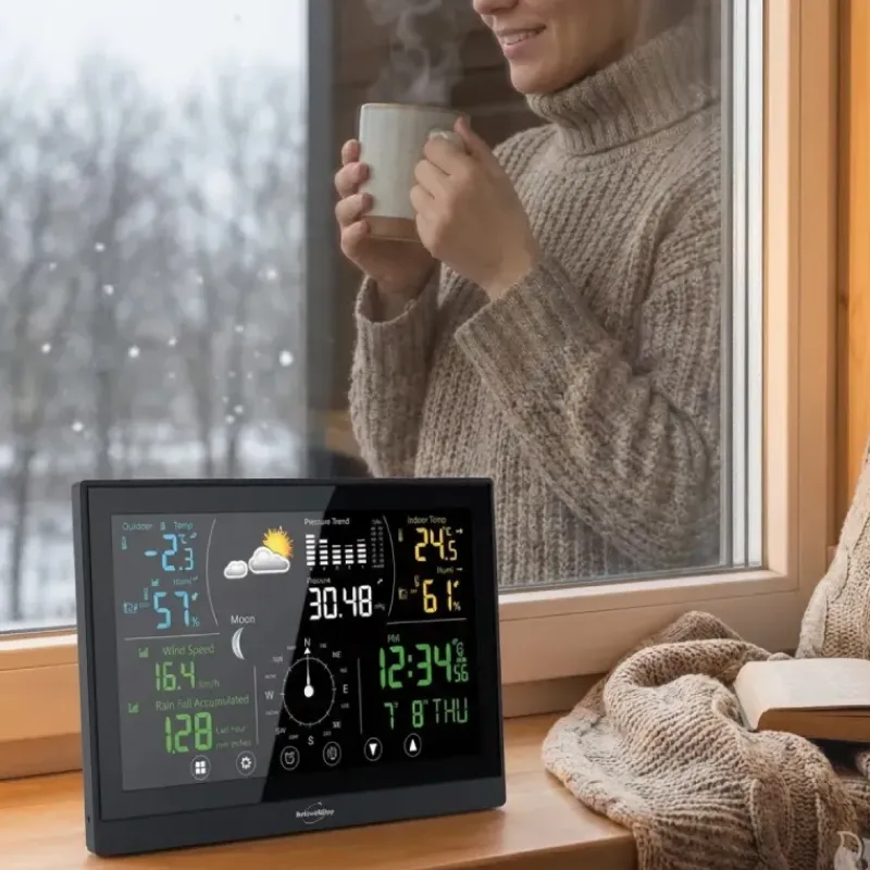 Station météo pro radiopilotée tactile Tx humidité, vitesse vent* Clearance