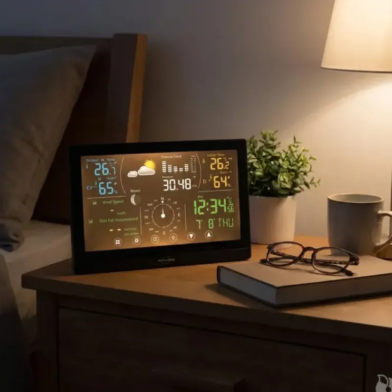 Station météo pro radiopilotée tactile Tx humidité, vitesse vent* Clearance