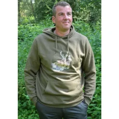 Sweat à capuche kaki grands animaux ®*Bartavel Sale