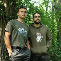 Sweat à capuche kaki épagneul ®*Bartavel Hot