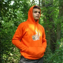 Sweat à capuche orange grands animaux ®*Bartavel Discount