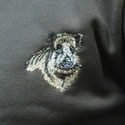 Sweat brodé sanglier vert*Treeland New