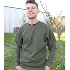 Sweat col rond kaki* New