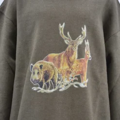 Sweat enfant grands animaux coton polyester kaki 6 à 14 ans*Bartavel Online