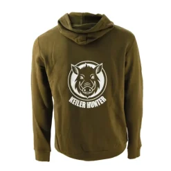 Sweat kaki 50% coton 280g/m² logo 3*Keiler Hunter Clearance