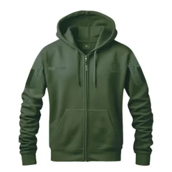 Sweat Militaire Spider Homme - Vert - Manches Longues - Capuche - DCA France* Online