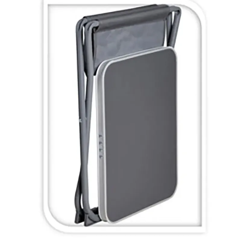 Table de camping pliante en acier gris - Plateau supplémentaire inclus* Best