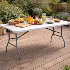 Table pliante en résine 10 couverts 180x70x74cm pieds métal* Online