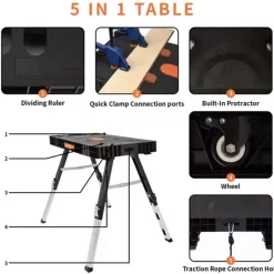 Établi 5 en 1 multifonction atelier bricolage DIY compact* Clearance