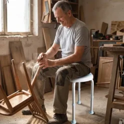 Tabouret pivotant moderne siège d'appoint rotatif compact* New