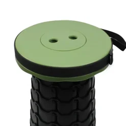 Tabouret télescopique kaki et noir réglable en hauteur de 6 à 45 cm* Outlet