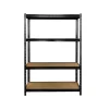 Étagère 4 niveaux noire 120x60x180cm - Charge 300kg par étagère - Acier & MDF* Online