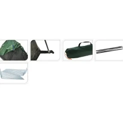 Tente 2 personnes ultra-légère 160x270x110 cm - Vert foncé*