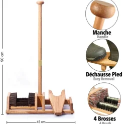 Tire-Bottes avec Brosses de Nettoyage Polypropylène - Hauteur 90 cm* Best