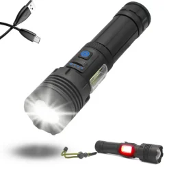 Torche Bright 2000 lumens 3 niveaux d'intensité, en alliage d'alu*