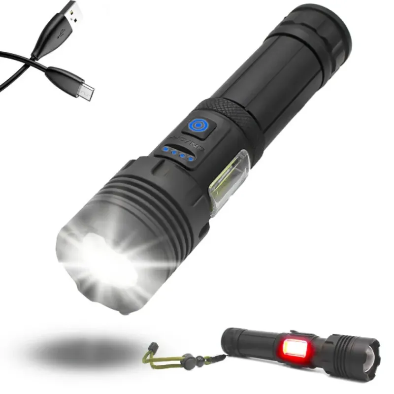 Torche Bright 2000 lumens 3 niveaux d'intensité, en alliage d'alu*