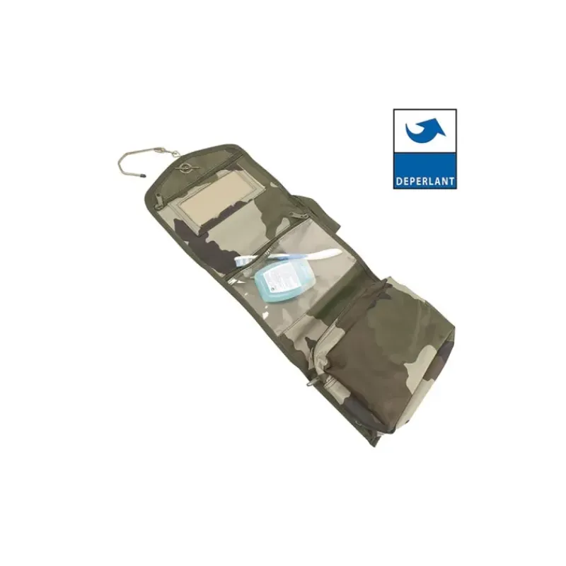 Trousse de toilette verte en polyester déperlant avec miroir amovible - DCA France* Best