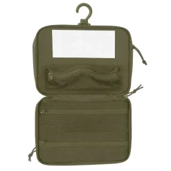 Trousse de toilette verte en polyester déperlant avec miroir amovible - DCA France* Best