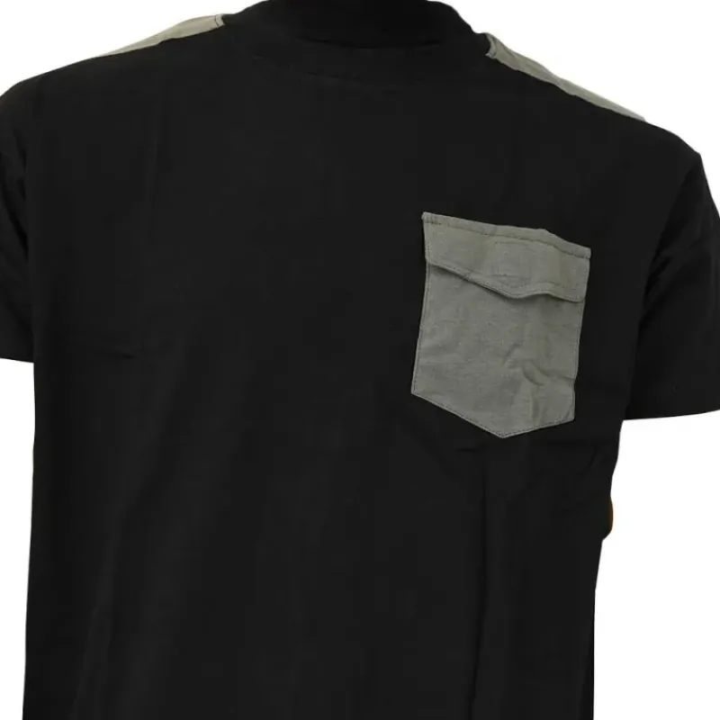 T-Shirt de travail Brooklyn coton bicolore noir / gris M à 4XL*Bartavel Online