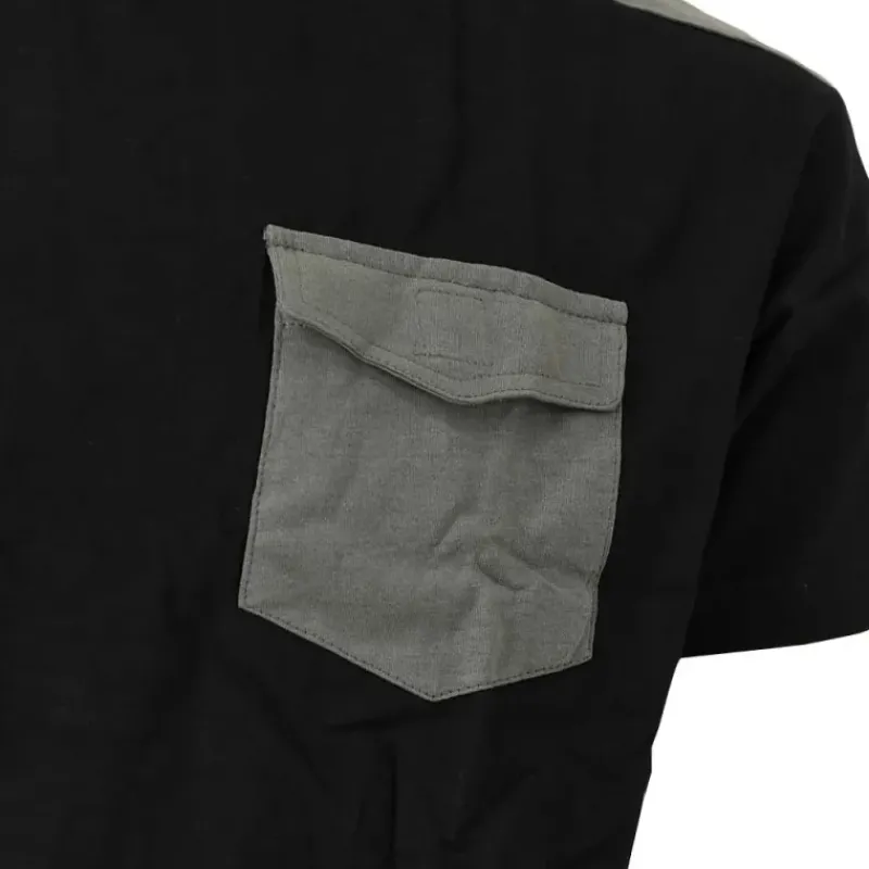 T-Shirt de travail Brooklyn coton bicolore noir / gris M à 4XL*Bartavel Online