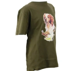 T-shirt enfant scène de chasse 100% coton kaki 6 à 12 ans*Bartavel Clearance