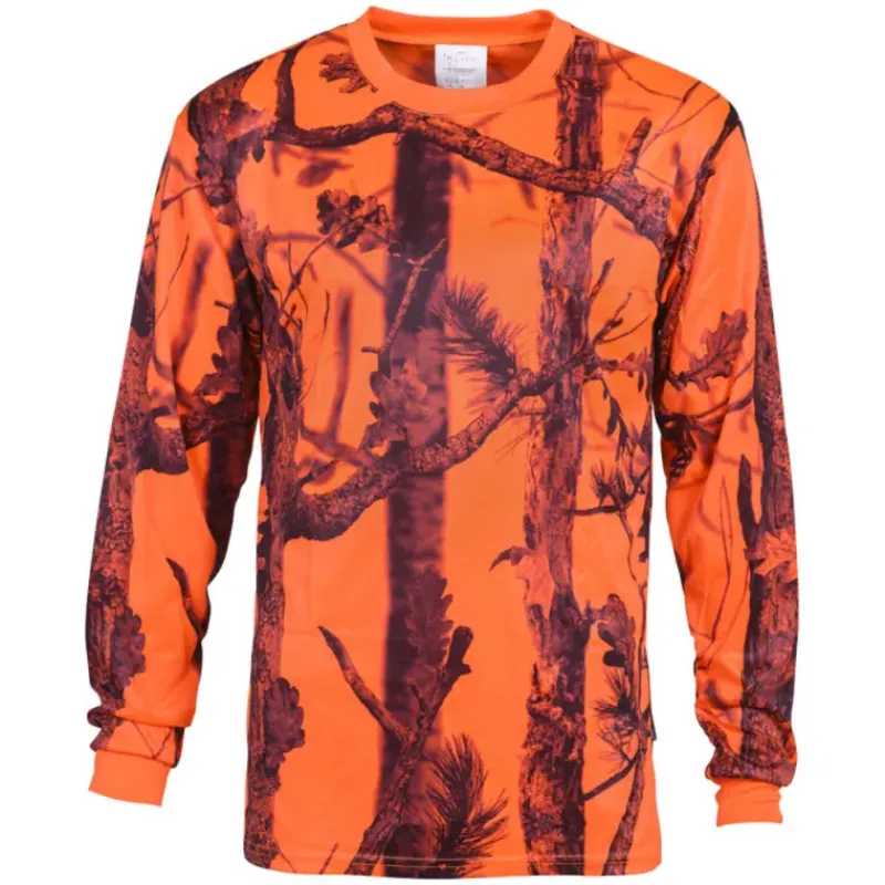 T-shirt Ghost Camo Manches Longues 100% Polyester Col Rond* Discount