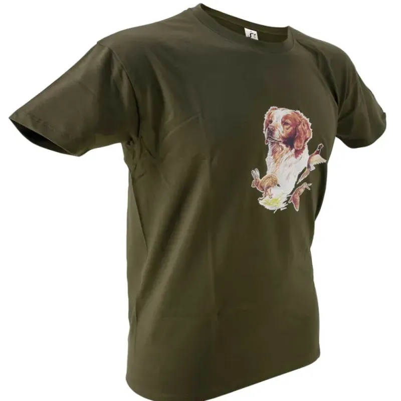 T-shirt kaki épagneul ®*Bartavel Online