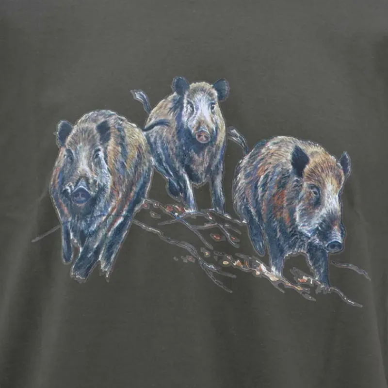 T-shirt kaki sangliers ®*Bartavel Best