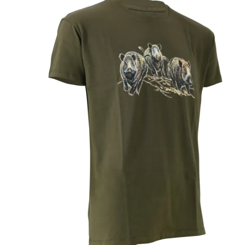 T-shirt kaki sangliers ®*Bartavel Best