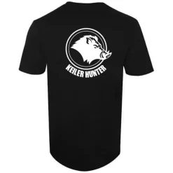 T-Shirt noir 100% coton manches courtes logo 2*Keiler Hunter