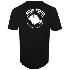 T-Shirt noir 100% coton manches courtes logo 1*Keiler Hunter New
