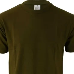 T-shirt manches courtes coupe droite 100% coton kaki S à 3XL* Sale