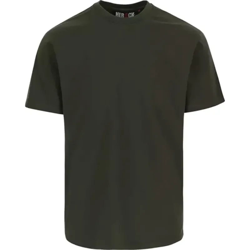 T-shirt manches courtes ® Homme - Col rond - Kaki - 100% coton 190 g/m²*Herock Outlet