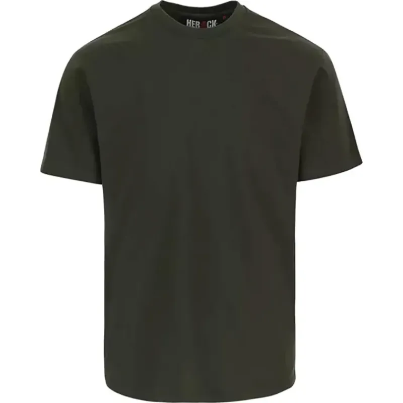 T-shirt manches courtes ® Homme - Col rond - Kaki - 100% coton 190 g/m²*Herock Outlet