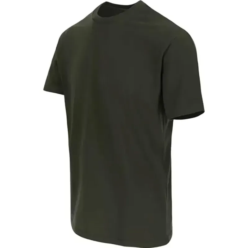 T-shirt manches courtes ® Homme - Col rond - Kaki - 100% coton 190 g/m²*Herock Outlet