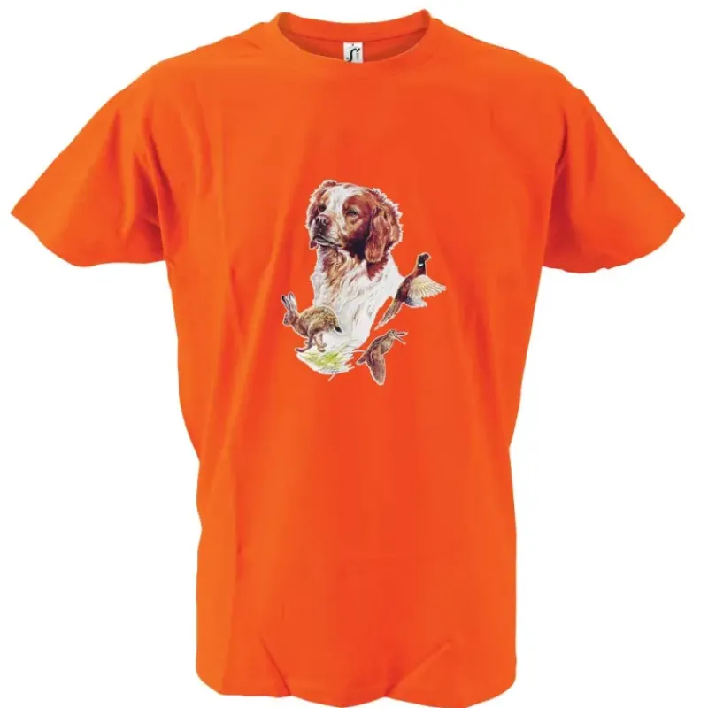 T-shirt orange épagneul ®*Bartavel Hot