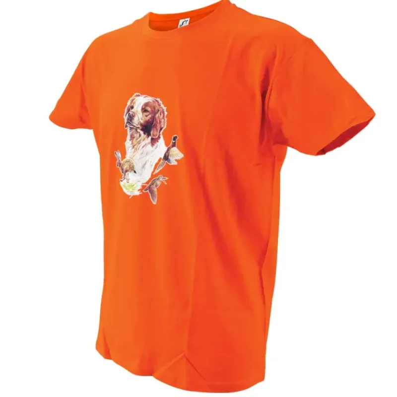 T-shirt orange épagneul ®*Bartavel Hot