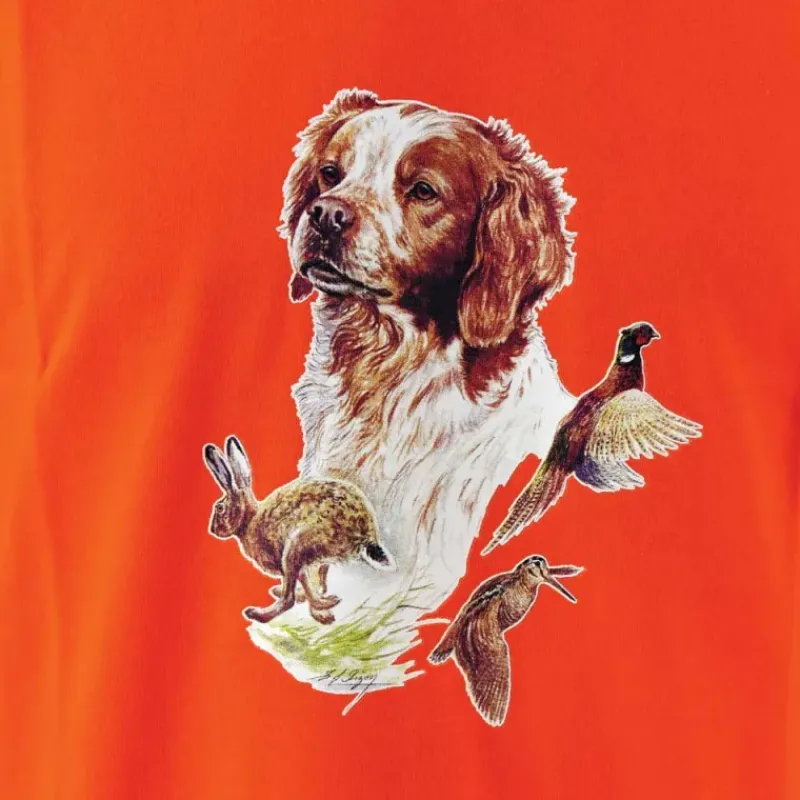 T-shirt orange épagneul ®*Bartavel Hot