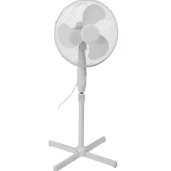 Ventilateur sur pied 17 pouces - 45W - 3 vitesses - Oscillation et inclinaison réglables - Blanc* Best