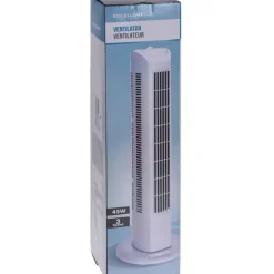 Ventilateur tour pivotant 45W - 80 cm - 3 vitesses - Blanc* Hot