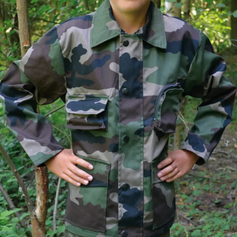 Veste chasse fermeture glissière coton polyester camo 6 à 16 ans* Outlet