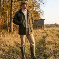 Veste cirée 1919 isolation thermique coton ciré vert kaki S à 3XL*Swedteam Clearance