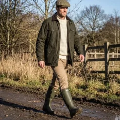 Veste cirée 1919 isolation thermique coton ciré vert kaki S à 3XL*Swedteam Clearance