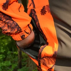 Veste de chasse softshell SL TEX orange camo*Somlys Best
